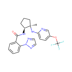 C[C@@]1(Nc2ccc(OC(F)(F)F)cn2)CCC[C@@H]1NC(=O)c1ccccc1-n1nccn1 ZINC001772580250