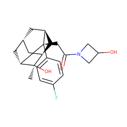 C[C@@]1(O)[C@@H]2C[C@@H]3C[C@H](C2)C[C@@H]1[C@@]3(CC(=O)N1CC(O)C1)c1ccc(F)cc1 ZINC001772585918