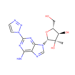 C[C@@]1(O)[C@H](O)[C@@H](CO)O[C@H]1n1cnc2c(N)nc(-n3ccnn3)nc21 ZINC000073140855