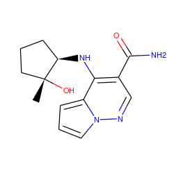 C[C@@]1(O)CCC[C@H]1Nc1c(C(N)=O)cnn2cccc12 ZINC000299822918