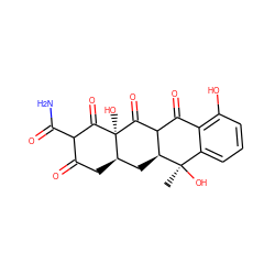 C[C@@]1(O)c2cccc(O)c2C(=O)C2C(=O)[C@]3(O)C(=O)C(C(N)=O)C(=O)C[C@@H]3C[C@@H]21 ZINC000004879584