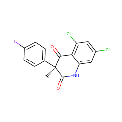 C[C@@]1(c2ccc(I)cc2)C(=O)Nc2cc(Cl)cc(Cl)c2C1=O ZINC000028978365