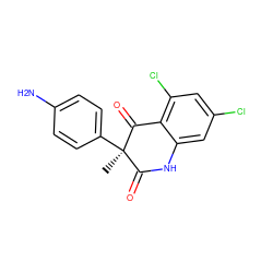 C[C@@]1(c2ccc(N)cc2)C(=O)Nc2cc(Cl)cc(Cl)c2C1=O ZINC000028978514