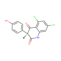 C[C@@]1(c2ccc(O)cc2)C(=O)Nc2cc(Cl)cc(Cl)c2C1=O ZINC000028978494