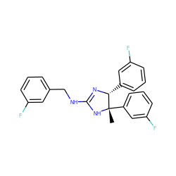 C[C@@]1(c2cccc(F)c2)NC(NCc2cccc(F)c2)=N[C@@H]1c1cccc(F)c1 ZINC000043061200