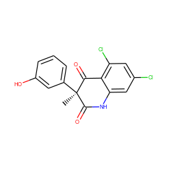 C[C@@]1(c2cccc(O)c2)C(=O)Nc2cc(Cl)cc(Cl)c2C1=O ZINC000028978473