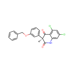 C[C@@]1(c2cccc(OCc3ccccc3)c2)C(=O)Nc2cc(Cl)cc(Cl)c2C1=O ZINC000028978554