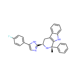 C[C@@]1(c2ccccc2)N[C@@H](c2ncc(-c3ccc(F)cc3)[nH]2)Cc2c1[nH]c1ccccc21 ZINC000473126388