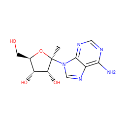 C[C@@]1(n2cnc3c(N)ncnc32)O[C@H](CO)[C@@H](O)[C@H]1O ZINC000013472696