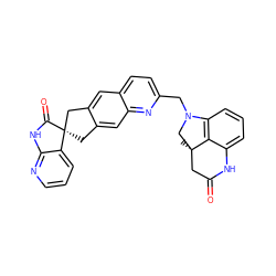 C[C@@]12CC(=O)Nc3cccc(c31)N(Cc1ccc3cc4c(cc3n1)C[C@@]1(C4)C(=O)Nc3ncccc31)C2 ZINC000049066516