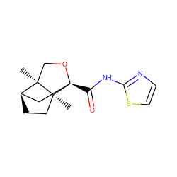 C[C@@]12CC[C@@H]3C[C@]1(C(=O)Nc1nccs1)OC[C@]32C ZINC000253590058