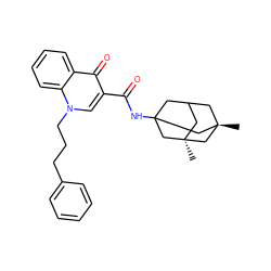 C[C@@]12CC3CC(NC(=O)c4cn(CCCc5ccccc5)c5ccccc5c4=O)(C1)C[C@](C)(C3)C2 ZINC000028864382