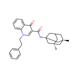 C[C@@]12CC3CC(NC(=O)c4cn(CCc5ccccc5)c5ccccc5c4=O)(C1)C[C@](C)(C3)C2 ZINC000028864380