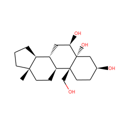 C[C@@]12CCC[C@H]1[C@@H]1C[C@@H](O)[C@@]3(O)C[C@@H](O)CC[C@]3(CO)[C@H]1CC2 ZINC001772573634