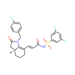 C[C@@]12CCCC(/C=C/C(=O)NS(=O)(=O)c3cc(F)cc(F)c3)=C1N(Cc1ccc(F)cc1)C(=O)C2 ZINC000040919142