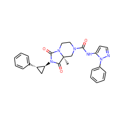 C[C@@]12CN(C(=O)Nc3ccnn3-c3ccccc3)CCN1C(=O)N([C@H]1C[C@@H]1c1ccccc1)C2=O ZINC000072108481