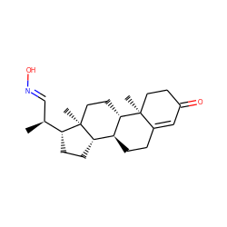 C[C@@H](/C=N/O)[C@H]1CC[C@H]2[C@@H]3CCC4=CC(=O)CC[C@]4(C)[C@H]3CC[C@@]21C ZINC000013759934