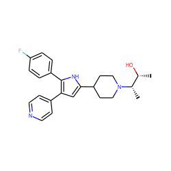 C[C@@H]([C@@H](C)O)N1CCC(c2cc(-c3ccncc3)c(-c3ccc(F)cc3)[nH]2)CC1 ZINC000028526646