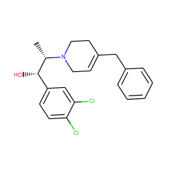 C[C@@H]([C@@H](O)c1ccc(Cl)c(Cl)c1)N1CC=C(Cc2ccccc2)CC1 ZINC000084654907