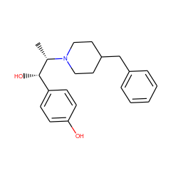 C[C@@H]([C@@H](O)c1ccc(O)cc1)N1CCC(Cc2ccccc2)CC1 ZINC000002559943