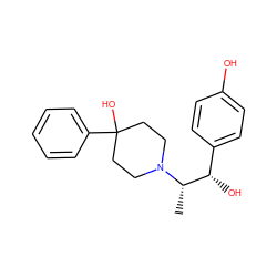 C[C@@H]([C@@H](O)c1ccc(O)cc1)N1CCC(O)(c2ccccc2)CC1 ZINC000000005936