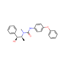 C[C@@H]([C@@H](O)c1ccccc1)N(C)C(=O)Nc1ccc(Oc2ccccc2)cc1 ZINC000013863310