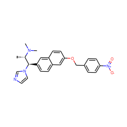 C[C@@H]([C@@H](c1ccc2cc(OCc3ccc([N+](=O)[O-])cc3)ccc2c1)n1ccnc1)N(C)C ZINC000028345051