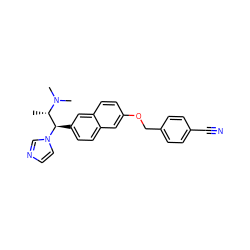 C[C@@H]([C@@H](c1ccc2cc(OCc3ccc(C#N)cc3)ccc2c1)n1ccnc1)N(C)C ZINC000028127321