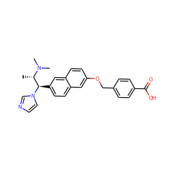 C[C@@H]([C@@H](c1ccc2cc(OCc3ccc(C(=O)O)cc3)ccc2c1)n1ccnc1)N(C)C ZINC000028335861