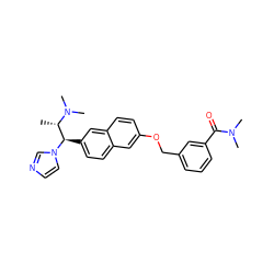 C[C@@H]([C@@H](c1ccc2cc(OCc3cccc(C(=O)N(C)C)c3)ccc2c1)n1ccnc1)N(C)C ZINC000028336360