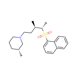 C[C@@H]([C@H](C)CCN1CCC[C@@H](C)C1)S(=O)(=O)c1cccc2ccccc12 ZINC000027640300