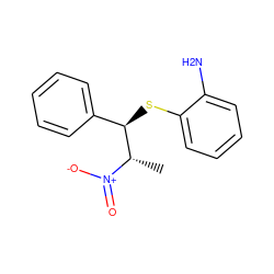 C[C@@H]([C@H](Sc1ccccc1N)c1ccccc1)[N+](=O)[O-] ZINC000000101677