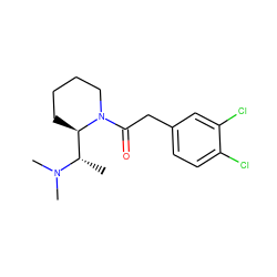 C[C@@H]([C@H]1CCCCN1C(=O)Cc1ccc(Cl)c(Cl)c1)N(C)C ZINC000000003904