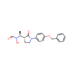 C[C@@H]([C@H]1CCN(c2ccc(OCc3ccccc3)cc2)C1=O)N(O)C=O ZINC000013490359