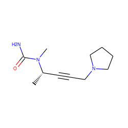 C[C@@H](C#CCN1CCCC1)N(C)C(N)=O ZINC000013726881