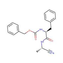 C[C@@H](C#N)NC(=O)[C@H](Cc1ccccc1)NC(=O)OCc1ccccc1 ZINC000045350560