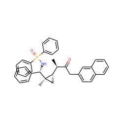 C[C@@H](C(=O)Cc1ccc2ccccc2c1)[C@@H]1C[C@@]1(C)[C@@H](NP(=O)(c1ccccc1)c1ccccc1)c1ccccc1 ZINC000064649420