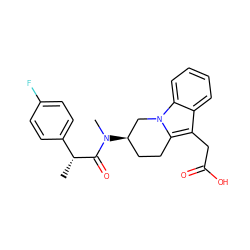 C[C@@H](C(=O)N(C)[C@@H]1CCc2c(CC(=O)O)c3ccccc3n2C1)c1ccc(F)cc1 ZINC000068204184