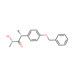 C[C@@H](C(=O)N(C)O)c1ccc(OCc2ccccc2)cc1 ZINC000026264929