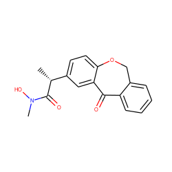 C[C@@H](C(=O)N(C)O)c1ccc2c(c1)C(=O)c1ccccc1CO2 ZINC000013745510