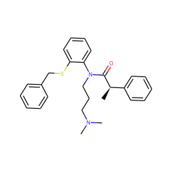 C[C@@H](C(=O)N(CCCN(C)C)c1ccccc1SCc1ccccc1)c1ccccc1 ZINC000013537634