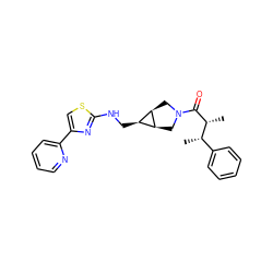 C[C@@H](C(=O)N1C[C@H]2[C@@H](CNc3nc(-c4ccccn4)cs3)[C@H]2C1)[C@@H](C)c1ccccc1 ZINC000101637724