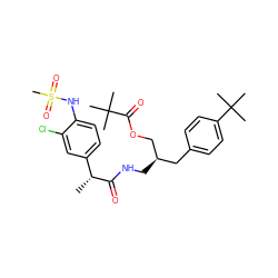 C[C@@H](C(=O)NC[C@@H](COC(=O)C(C)(C)C)Cc1ccc(C(C)(C)C)cc1)c1ccc(NS(C)(=O)=O)c(Cl)c1 ZINC000014973162