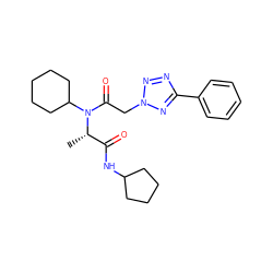 C[C@@H](C(=O)NC1CCCC1)N(C(=O)Cn1nnc(-c2ccccc2)n1)C1CCCCC1 ZINC000095755385