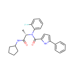 C[C@@H](C(=O)NC1CCCC1)N(C(=O)c1ccc(-c2ccccc2)[nH]1)c1ccccc1F ZINC000004161209