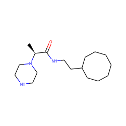 C[C@@H](C(=O)NCCC1CCCCCCC1)N1CCNCC1 ZINC000096271336