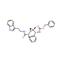 C[C@@H](C(=O)NCCc1c[nH]c2ccccc12)[C@H]1C[C@]1(C)[C@H](NC(=O)OCc1ccccc1)c1ccccc1 ZINC000008018918