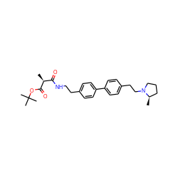 C[C@@H](C(=O)NCCc1ccc(-c2ccc(CCN3CCC[C@H]3C)cc2)cc1)C(=O)OC(C)(C)C ZINC000299851049