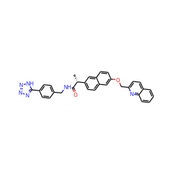 C[C@@H](C(=O)NCc1ccc(-c2nnn[nH]2)cc1)c1ccc2cc(OCc3ccc4ccccc4n3)ccc2c1 ZINC000013804852