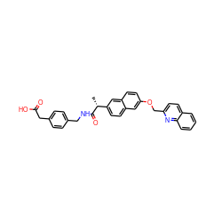 C[C@@H](C(=O)NCc1ccc(CC(=O)O)cc1)c1ccc2cc(OCc3ccc4ccccc4n3)ccc2c1 ZINC000027324184